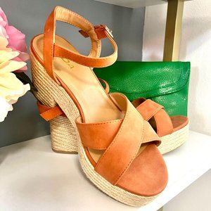 Soda Criss Cross Ankle Strap Espadrille Platform Heel Sandal 11